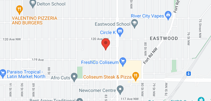 map of 11923 83st ST NW